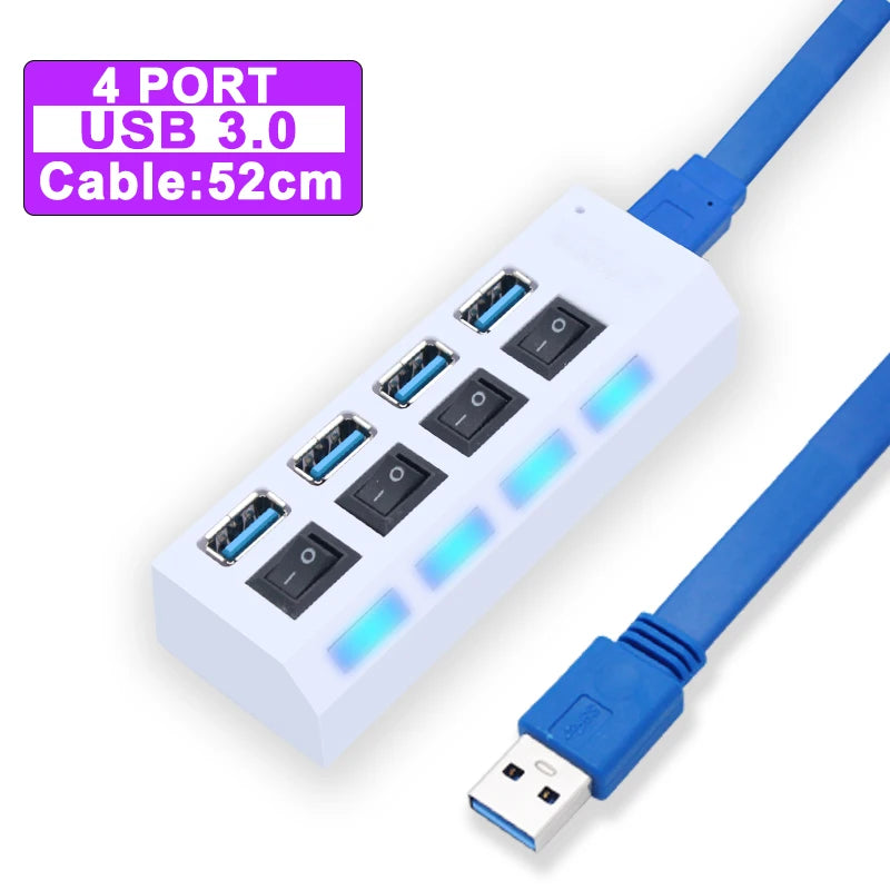 Forge USB Hub 3.0 – Hub USB Haute Vitesse avec Interrupteurs Individuels
