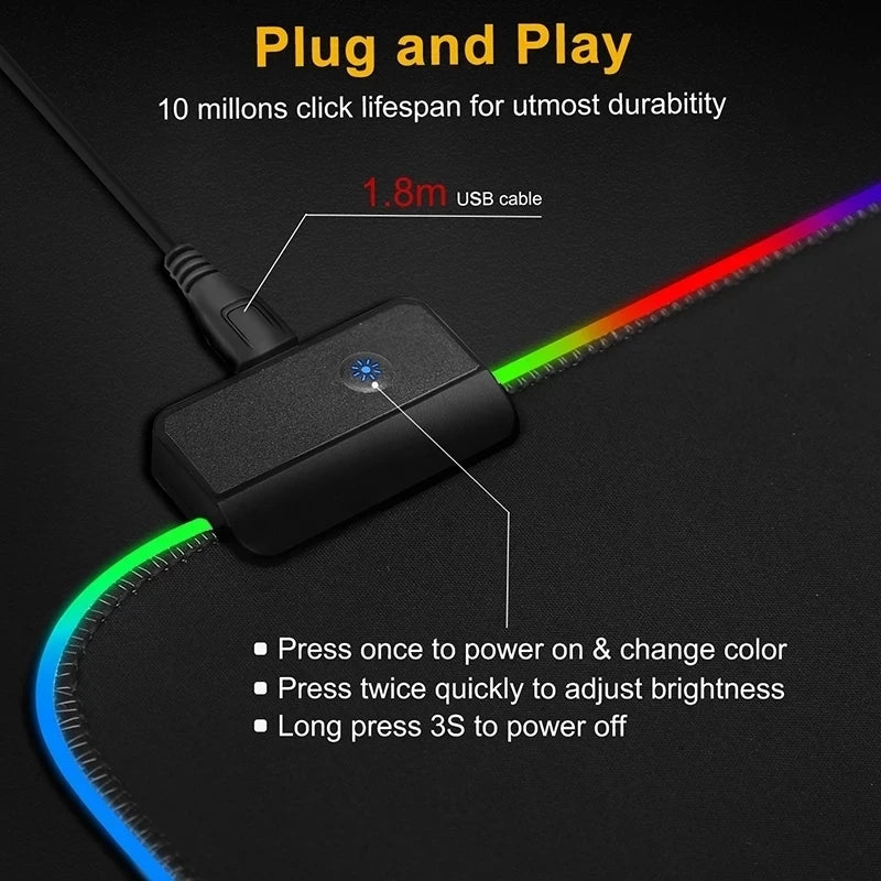 🖱️ Forge RGB Desk Mat XXL – Tapis de Souris Gaming LED