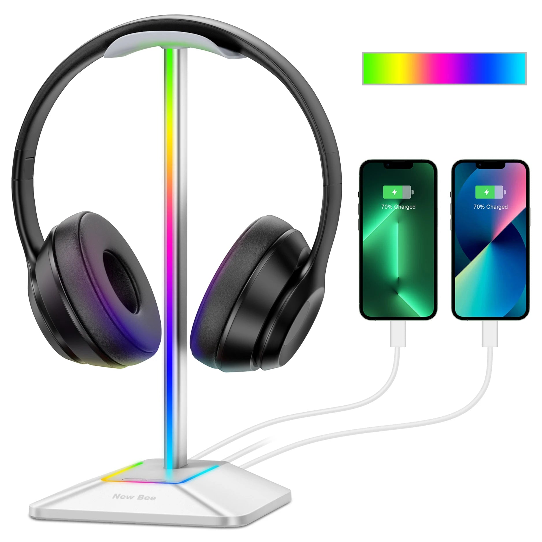 🎧 Forge RGB Headset Stand – Support Casque Gaming avec Hub USB