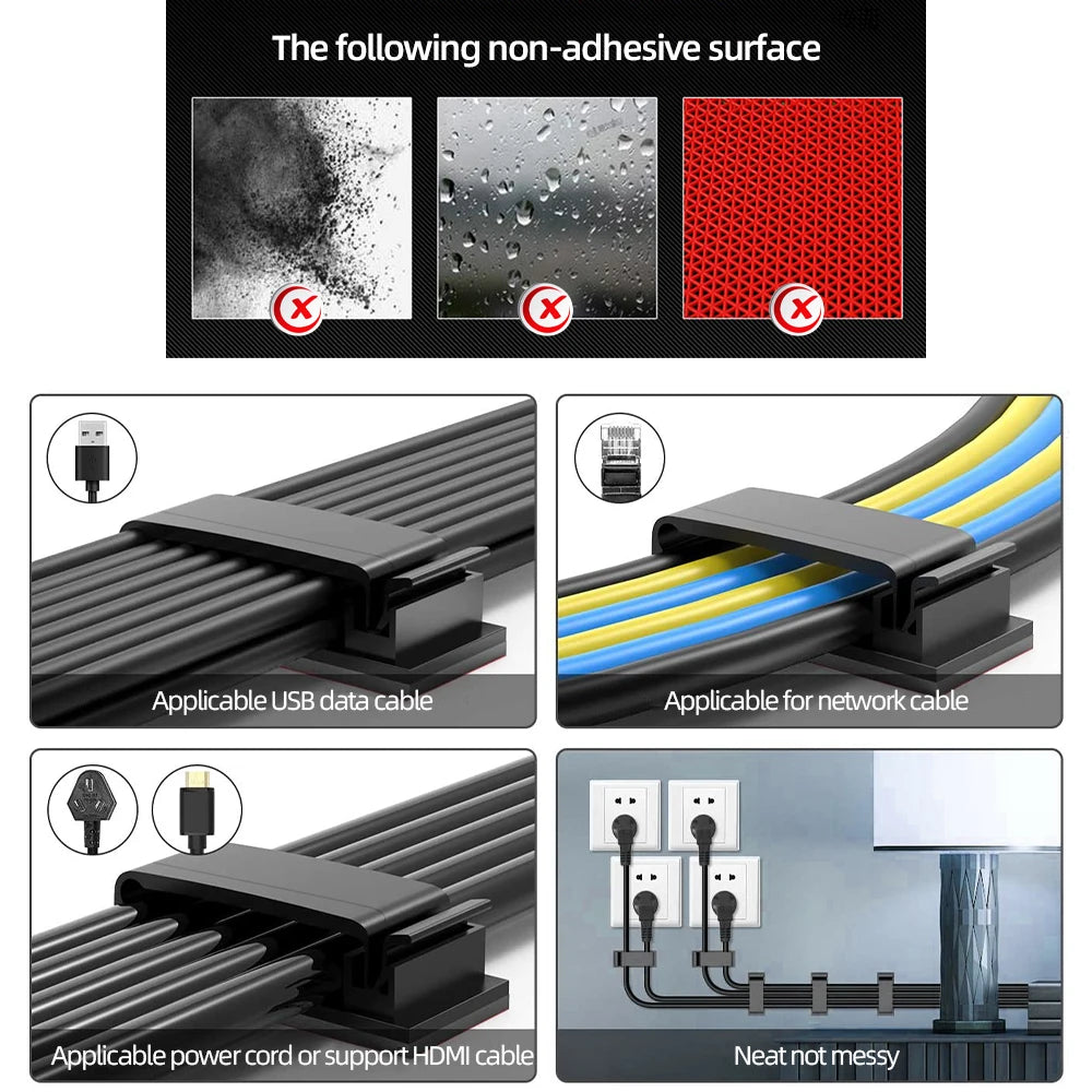 Forge Cable Clip – Clips Auto-Adhésifs de Gestion des Câbles