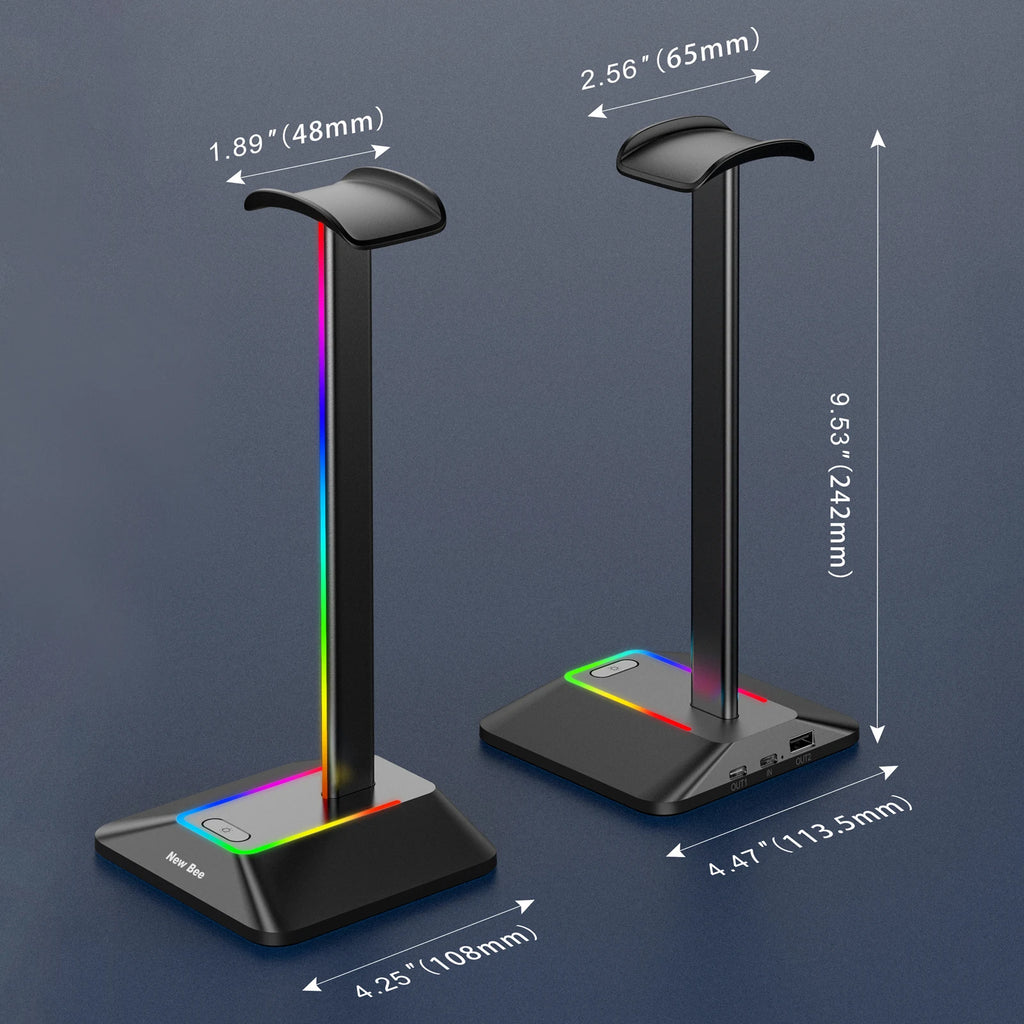 🎧 Forge RGB Headset Stand – Support Casque Gaming avec Hub USB
