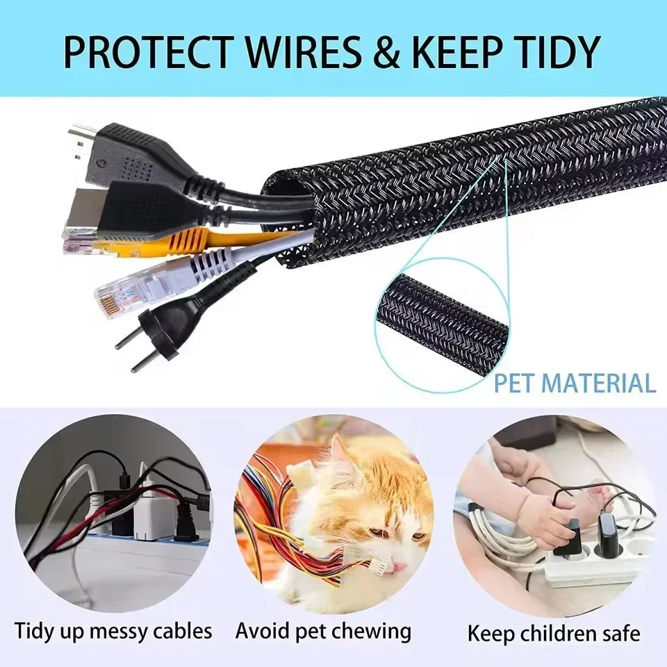 Forge Cable Sleeve – Gaine Tressée Auto-Fermante pour Câbles