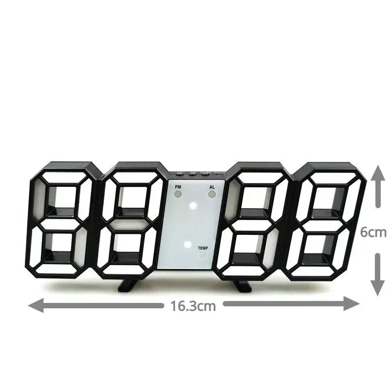 Forge Clock 3D – Réveil Numérique LED avec Heure, Date & Température
