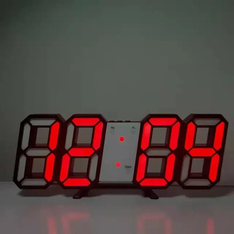 Forge Clock 3D – Réveil Numérique LED avec Heure, Date & Température