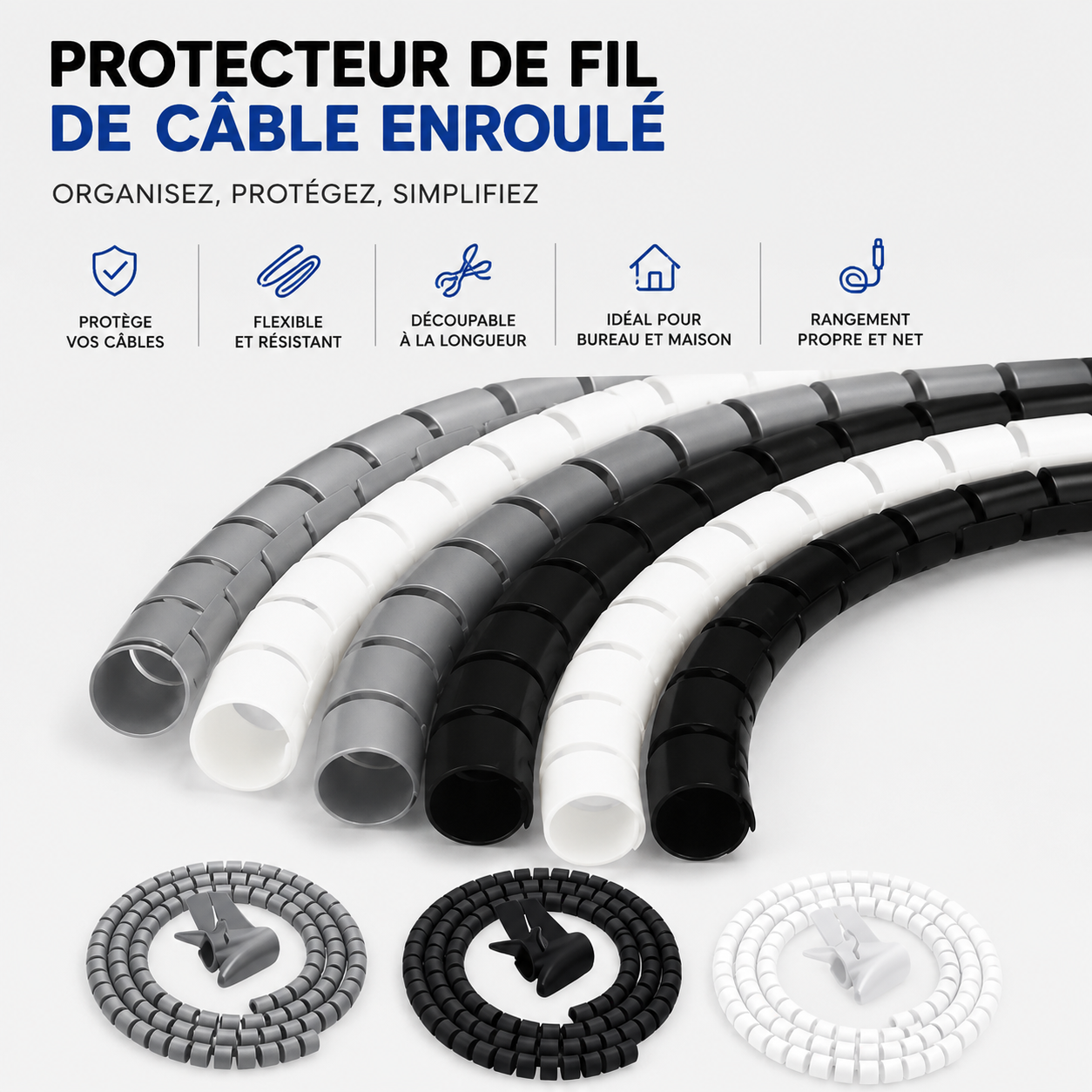 Forge Cable Wrap – Gaine Enroulée de Protection pour Câbles